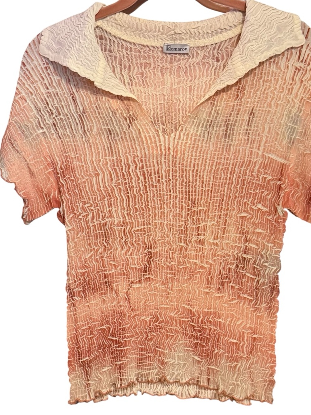 Komarov Crinkle Stretch Top